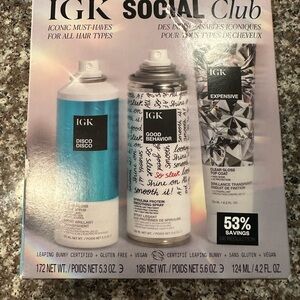 IGK Hair Styling Spray Set - Blue, White, Silver